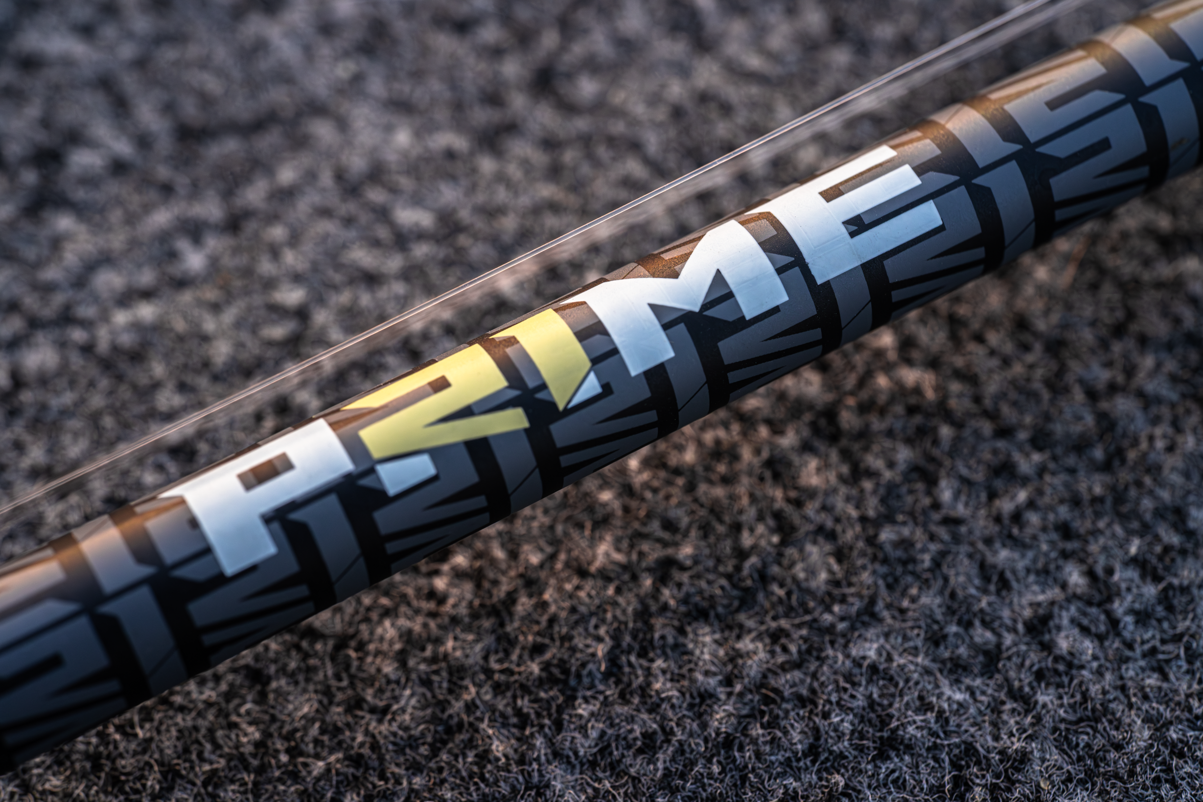 Close up shot of the Abu Garcia + PRIME21 Collaboration Rod with the PRIME logo. 